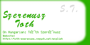 szerenusz toth business card